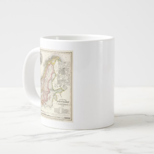 Caneca De Café Grande Suecia, Noruega 2 2 (Frente Esquerda)