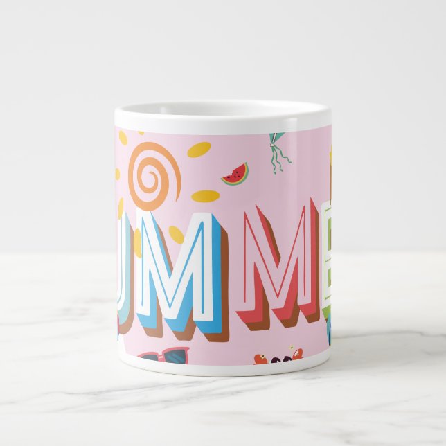 Caneca De Café Grande Summer Vibes (Frente)