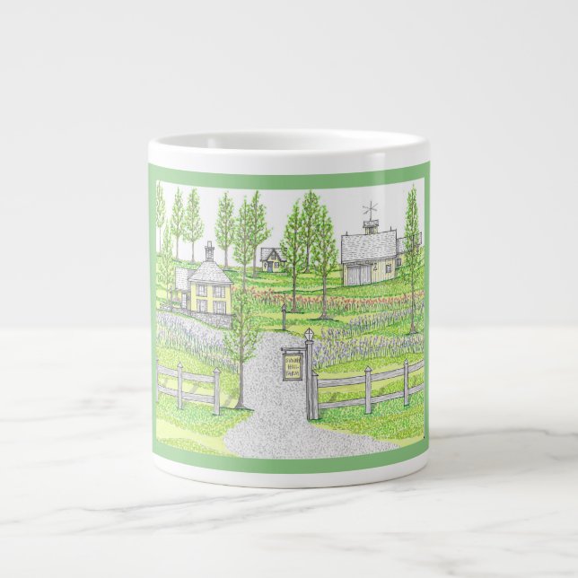 Caneca De Café Grande Sunny Hill Fazenda Green Jumbo Mug (Frente)