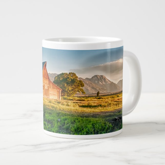 Caneca De Café Grande Sunrise em Moulton Barn (Frente Esquerda)