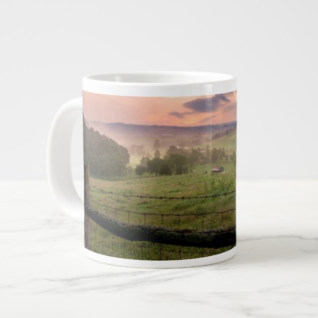 Caneca De Café Grande Sunset da Virgínia (Frente Esquerda)