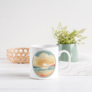 Caneca De Café Grande Sunset de Verão