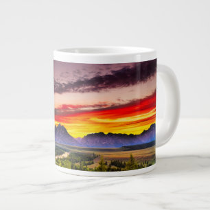 Caneca De Café Grande Sunset de Verão em Cobra River Overlook