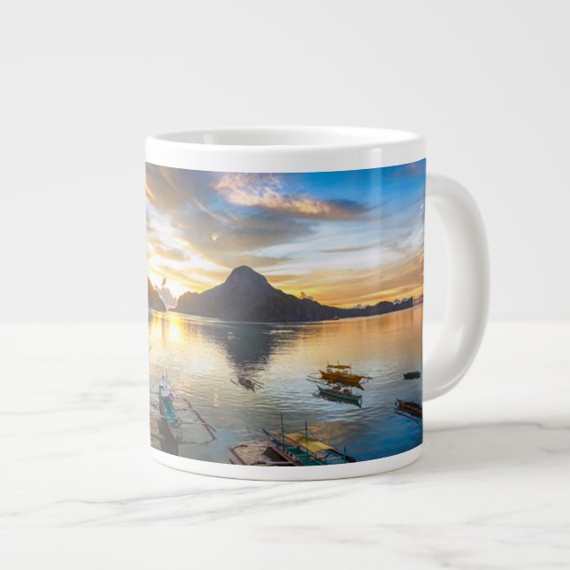 Caneca De Café Grande Sunset em El Nido (Frente Esquerda)