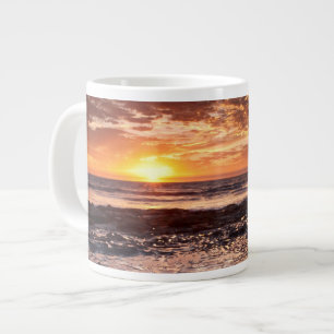 Caneca De Café Grande Sunset na praia, Califórnia