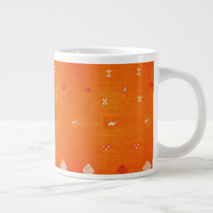 Caneca De Café Grande Sunset Oasis: Patrimônio Laranja Boho Marrocos