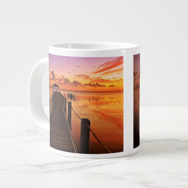 Caneca De Café Grande Sunset Sky (Frente Esquerda)