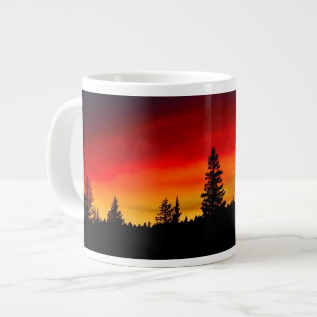 Caneca De Café Grande Sunset Yellowstone (Frente Esquerda)