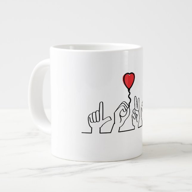 Caneca De Café Grande Super grote Mok (Frente Esquerda)