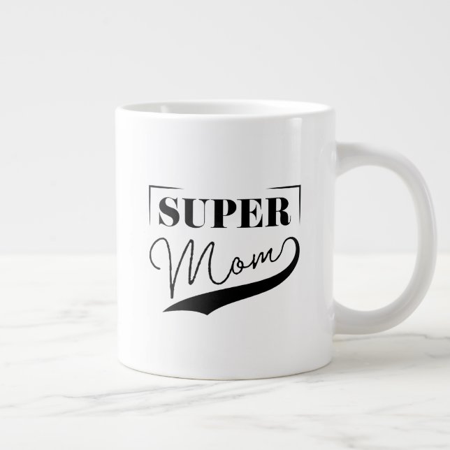 Caneca De Café Grande Super Mãe (Direita)