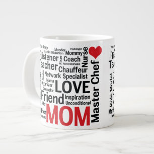 Caneca De Café Grande Super Mãe Multitalentosa dia de as mães