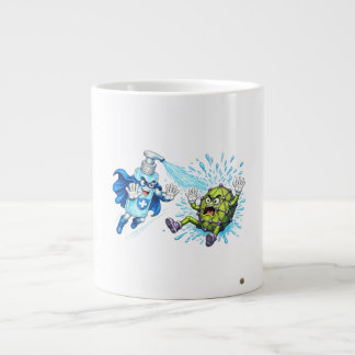 Caneca De Café Grande Super Sanitizante vs. Monstro de Germes