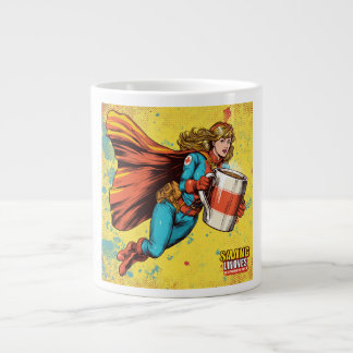 Caneca De Café Grande Superenfermeira em Estilo de Arte de Quadrinhos An