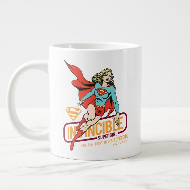 Caneca De Café Grande Supergirl Invencível - Gráfico Retroativo (Esquerda)