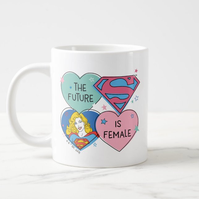 Caneca De Café Grande Supergirl "The Future Is Female" (Esquerda)