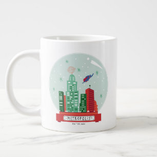Caneca De Café Grande Superman Metropolis Snow Globe Gráfico