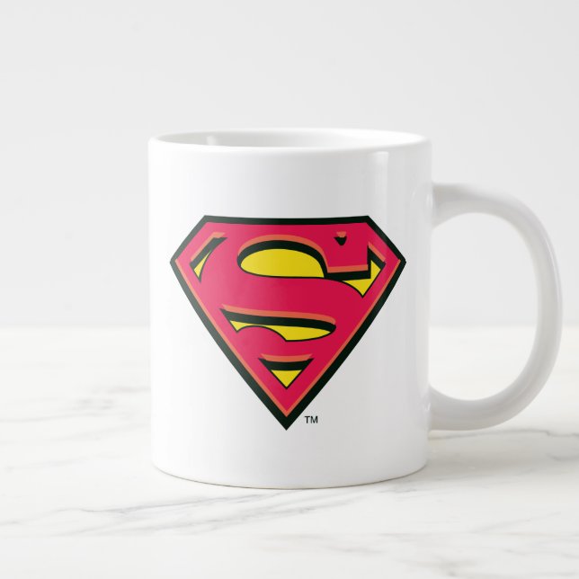 Caneca De Café Grande Superman S-Shield | Logotipo clássico (Direita)