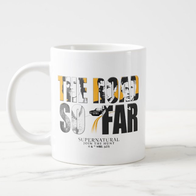 Caneca De Café Grande Supernatural "A Estrada Até Agora" (Esquerda)