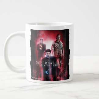 Caneca De Café Grande Supernatural Crowley, Dean e Sam