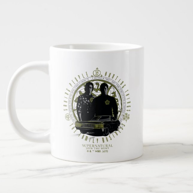 Caneca De Café Grande Supernatural Winchester Brothers Family Business (Esquerda)