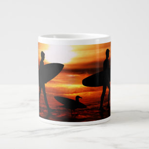 Caneca De Café Grande Surfistas Sunset