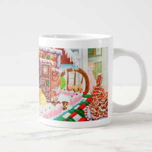 Caneca De Café Grande SURPRESA DE GINGERBREAD Big White