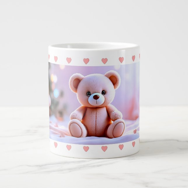 Caneca De Café Grande Sweet Teddy Love  (Frente)
