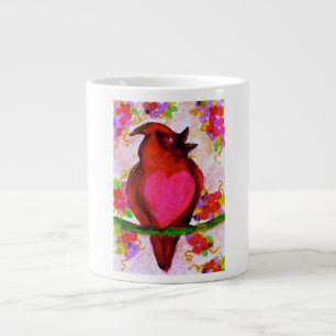 Caneca De Café Grande Sweetheart Bird - Arte Original do SQ Streater