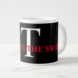 Caneca De Café Grande T preto e branco é para Trump