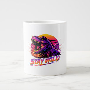 Caneca De Café Grande T-Rex Fique Selvagem