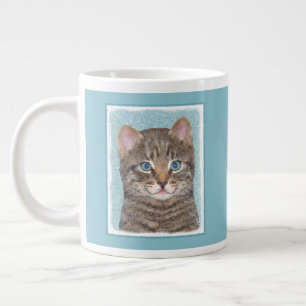 Caneca De Café Grande Tabelas de cinzas por Pintura de Gato - Arte de Ga