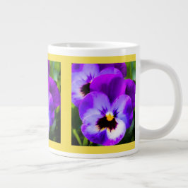 Caneca De Café Grande Taça Amarela Púrpura