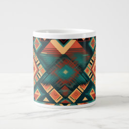 Caneca De Café Grande Taça Aztec Design