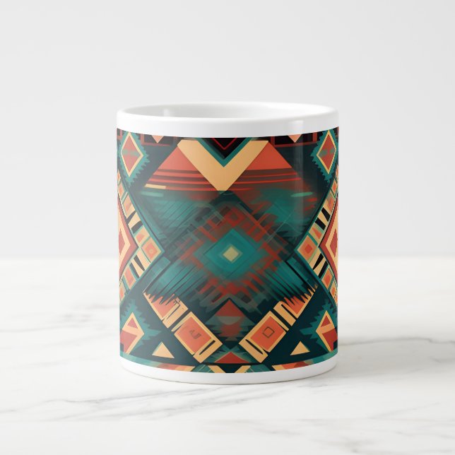 Caneca De Café Grande Taça Aztec Design (Frente)