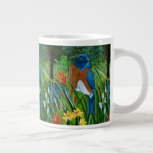 Caneca De Café Grande Taça Bluebird Ocidental