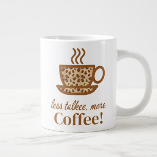 Caneca De Café Grande Taça Café com uma Mensagem de Acordar Reproduzível