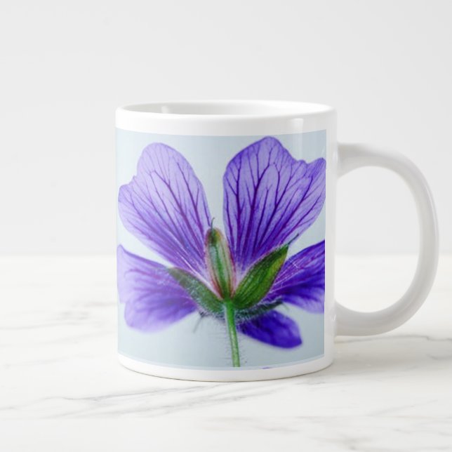 Caneca De Café Grande Taça de margarida azul (Direita)