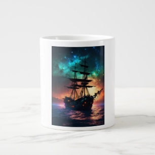 Caneca De Café Grande "Taça de Nave Pirata de Voz dos Marítimos"