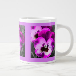 Caneca De Café Grande Taça Pansana Rosa