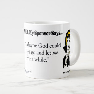 Caneca De Café Grande Talvez Deus possa me deixar ir por um tempo.
