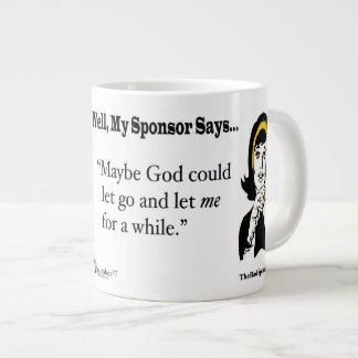 Caneca De Café Grande Talvez Deus possa me deixar ir por um tempo.