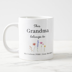 Caneca De Café Grande TAMANHO JUMBO - Cinco netos Personalizados