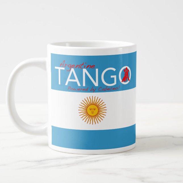 Caneca De Café Grande Tango, como em Vida - A Tango Haiku (Cabeceo) (Esquerda)
