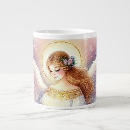Caneca De Café Grande Tasse de Noël Aquarelle : Ange Céleste 