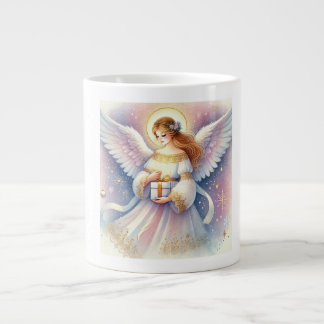 Caneca De Café Grande Tasse de Noël Aquarelle : Ange Céleste