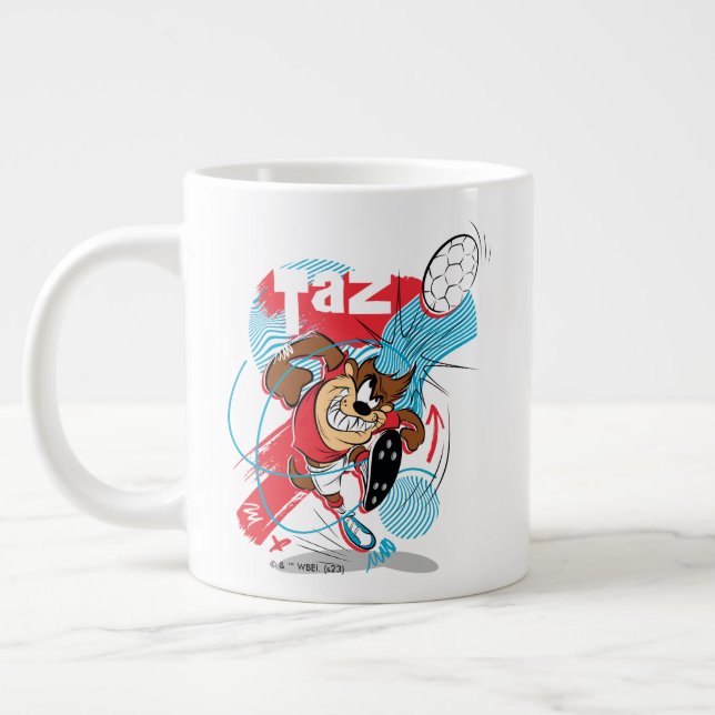 Caneca De Café Grande TAZ™ Headbutch Soccer Ball (Esquerda)