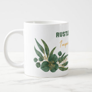 Caneca De Café Grande Taza Hojas Eucalipto