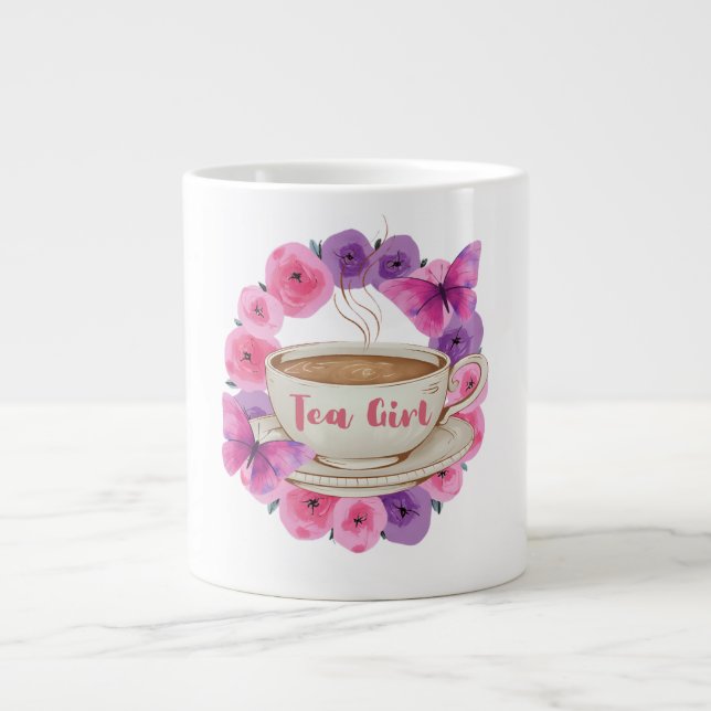 Caneca De Café Grande Tea Girl Specialty Mug (Frente)