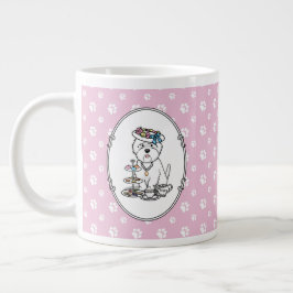 Caneca De Café Grande Tea Party Westie - West Highland White Terrier