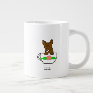 Caneca De Café Grande Teacup Chihuahua Jumbo Mug
